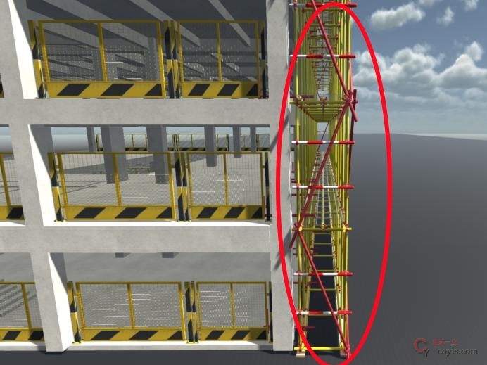【正常】开口型脚手架端部加固措施