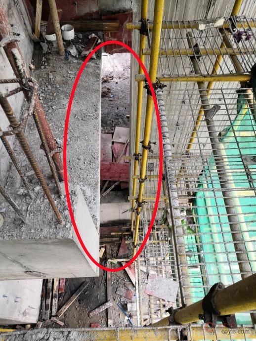 【隐患】空隙大于150mm 未采取防护措施