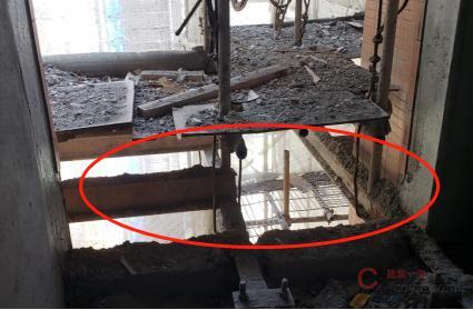 【隐患】悬挑层硬防护缺失