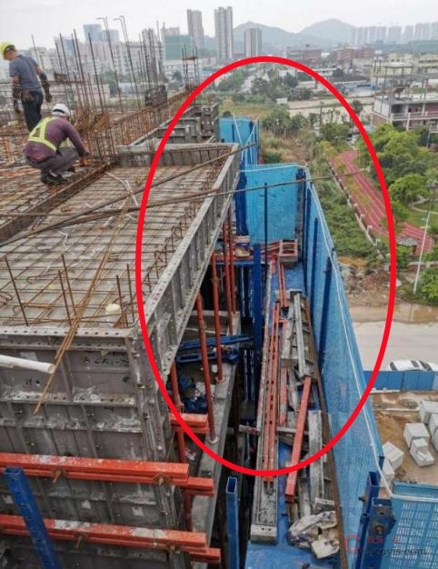 【隐患】架体顶部防护高度小于1.5m