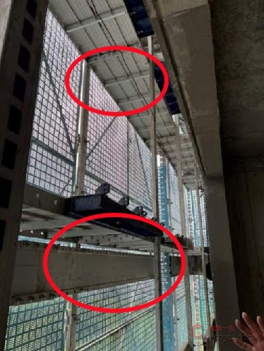 【隐患】竖向主框架未设置加强撑