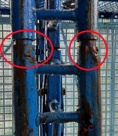 【隐患】导轨锈蚀破损