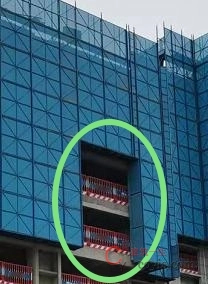 【正确】架体开洞口防护到位