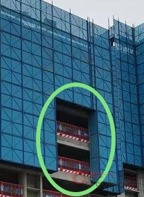 【正确】架体开洞口防护到位