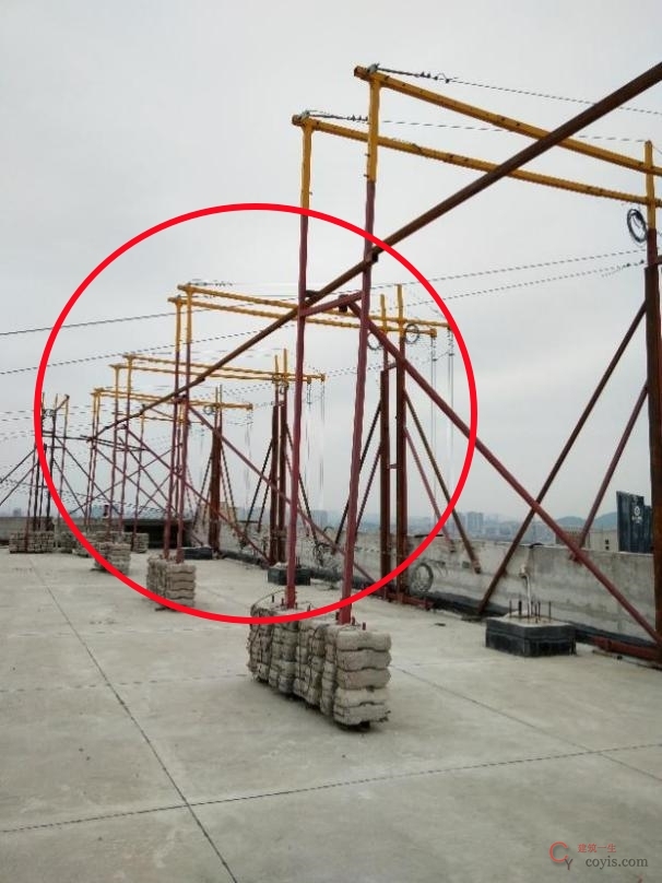 【隐患】超高悬挂支架加固措施不当