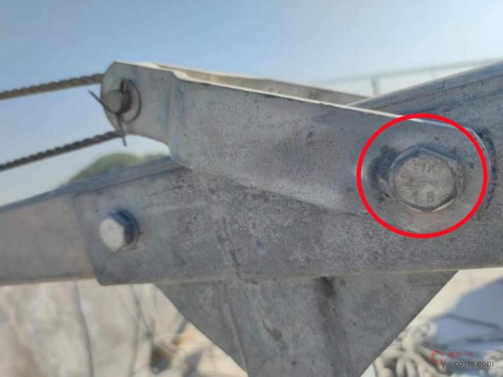 【隐患】后支架与横梁连接螺栓未使用高强度螺栓