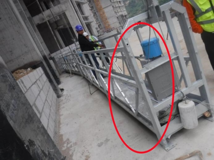 【隐患】悬吊平台其工作面未设置立面保护装置