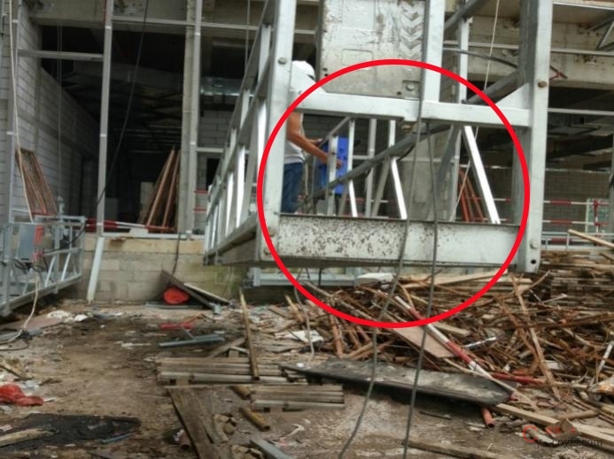 【隐患】安全钢丝绳下端未安装重锤