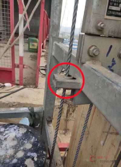 【隐患】钢丝绳与接口处摩擦