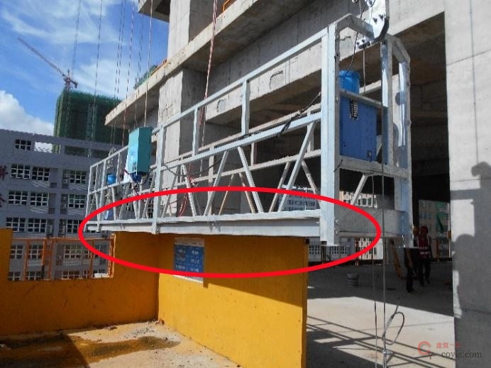 【隐患】悬吊平台停层有障碍物