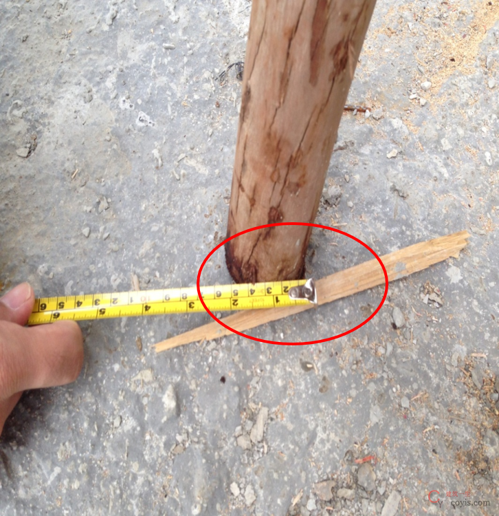 其他:外架拉结不规范、木立杆尾径不足8CM。