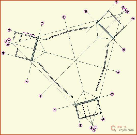广州西塔工程67层以下典型平面