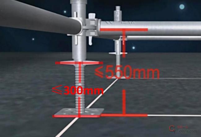 图4-4 承插型盘扣底托设置