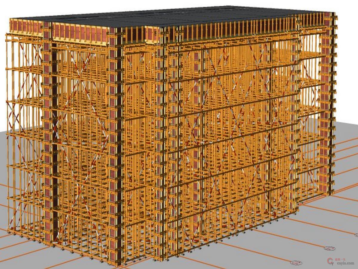 图4-12 扣件式钢管支撑剪刀撑设置(4)