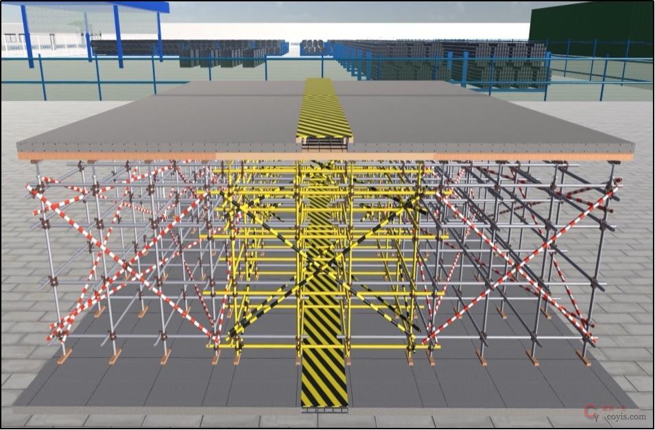 图4-22 后浇带支撑示意图(1)