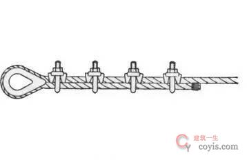 图6-190 桩机绳卡固定