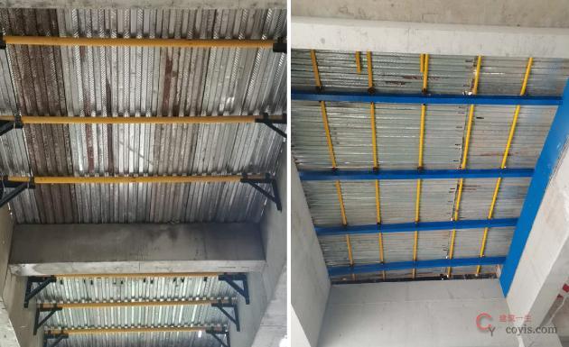 图7-30 电梯井洞口水平防护底部