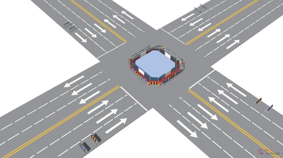 图8-3 十字路口交通警示