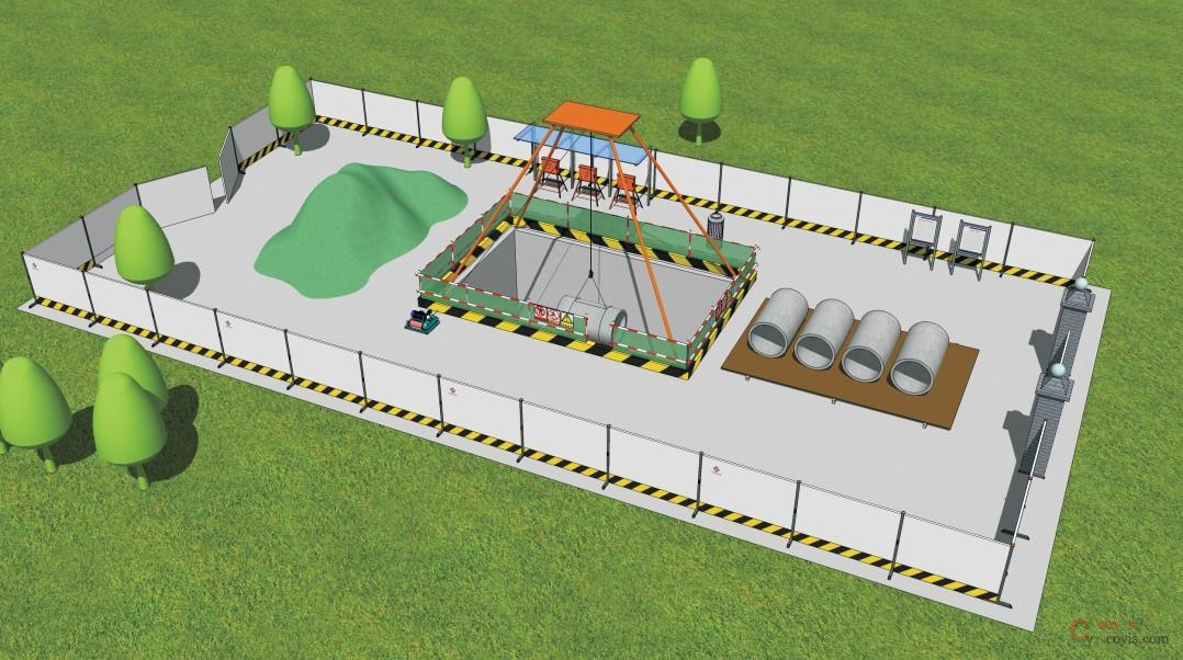 图8-26 顶管基坑平面布置