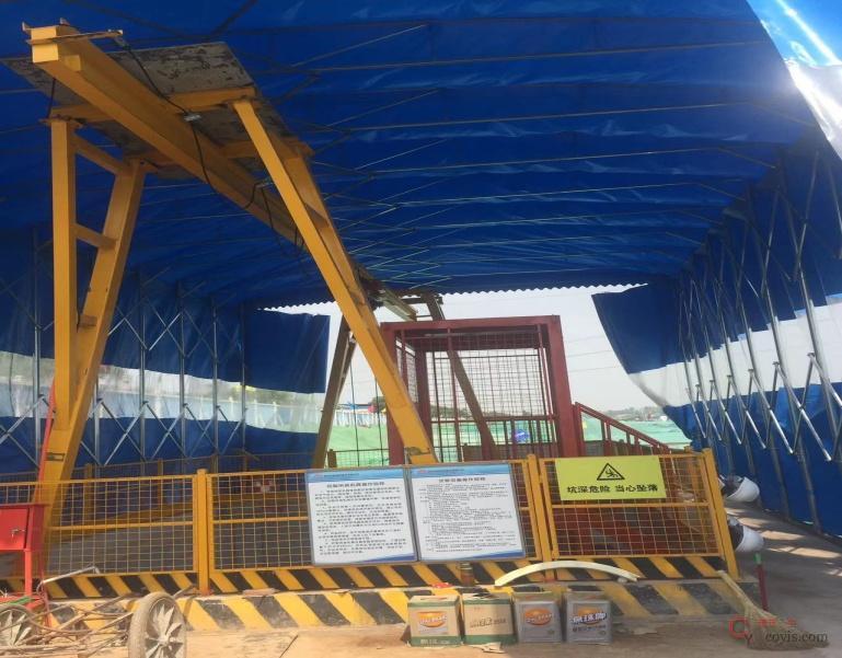 图8-29 移动式基坑防护棚