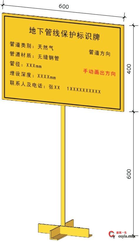 图8-32 地下管线保护标识牌
