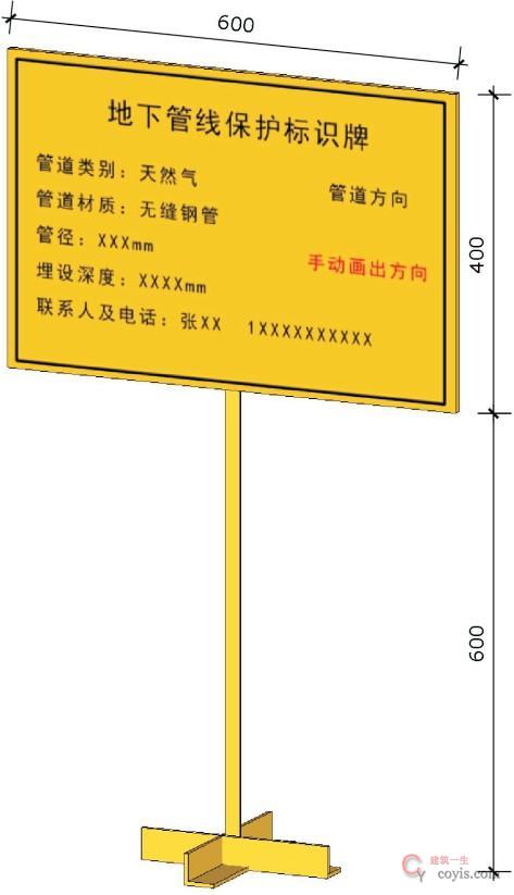 图8-32 地下管线保护标识牌