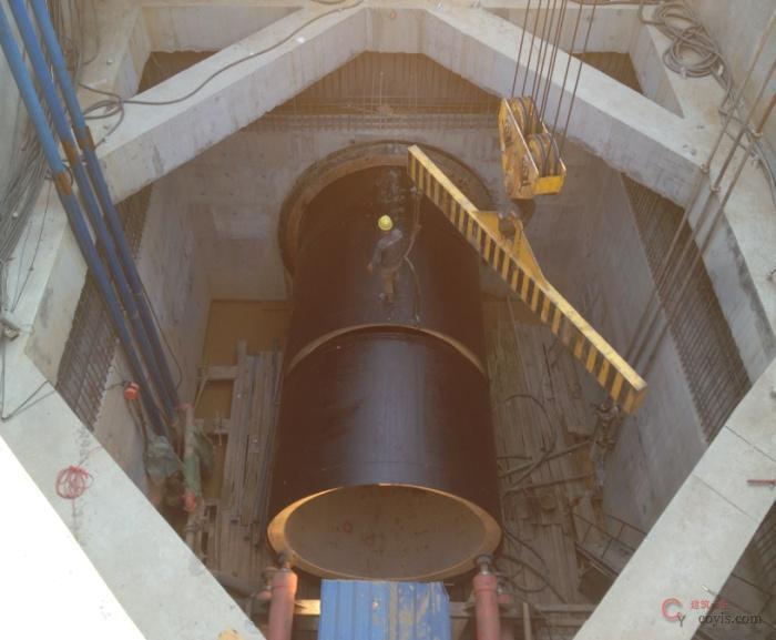 图8-33 顶管顶进方法(泥水平衡)