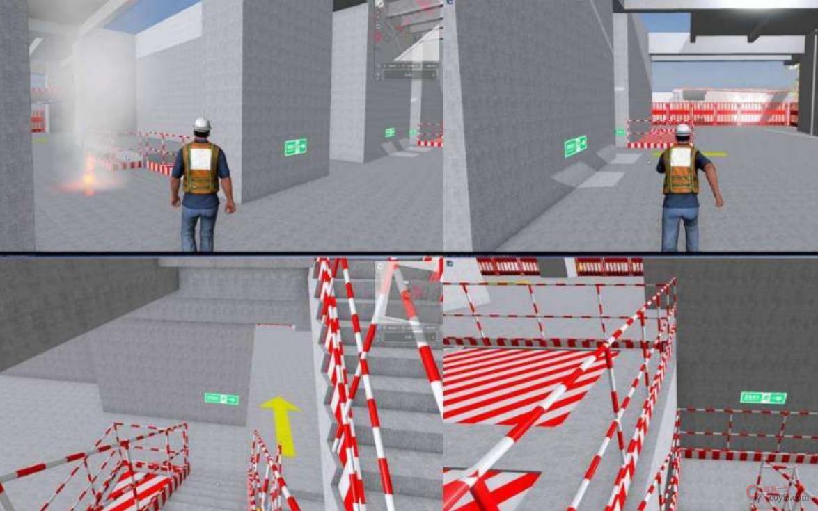 图9-17 安全逃生路线模拟