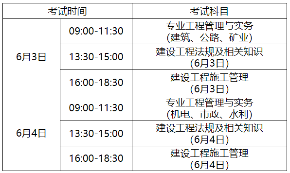 2023年安徽省二级建造师考试时间