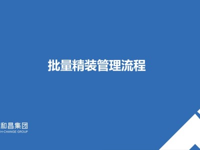 房地产批量精装工程管理流程(图文详解)丨PPT可下载