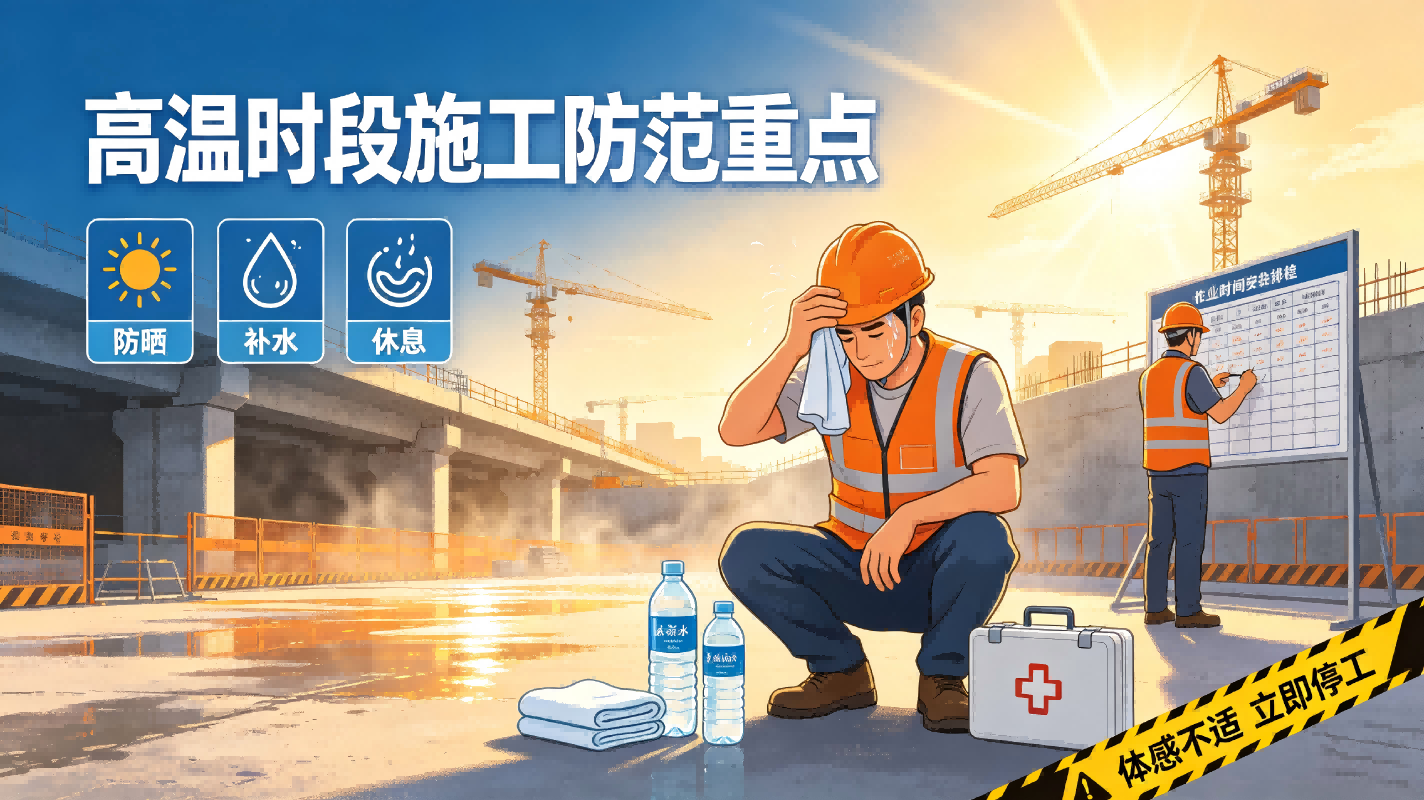 高温时段施工防范重点